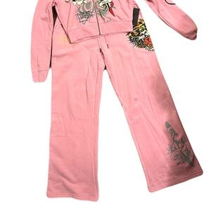 Ed Hardy Pink Pants with Graphic Design